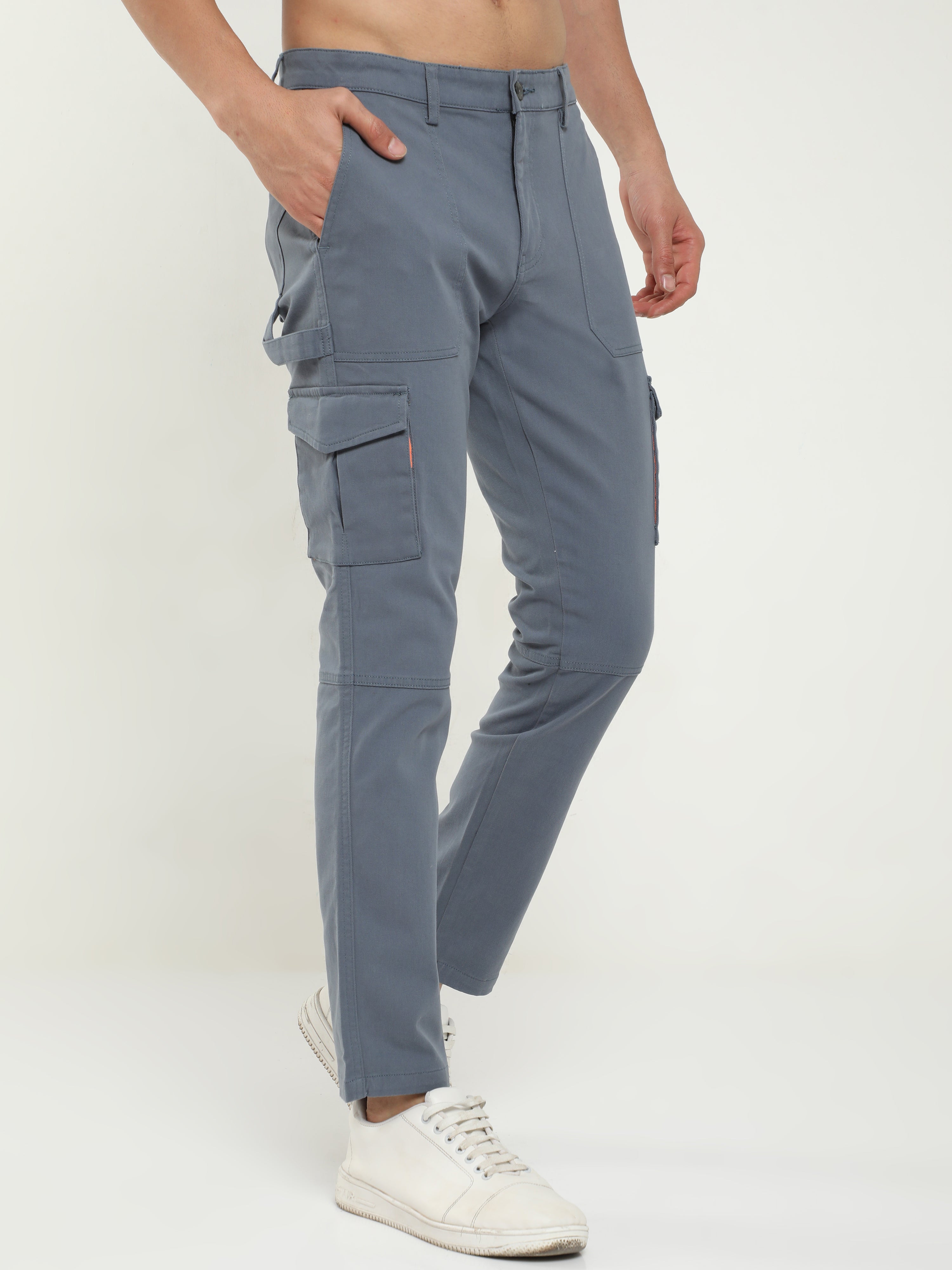Buy Men's Brawny Grey Cargo Pant Online | SNITCH